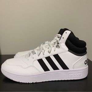Adidas Hoops 3.0 Mid Classic Shoes Sneaker White Black Basketball Trainer Men 10